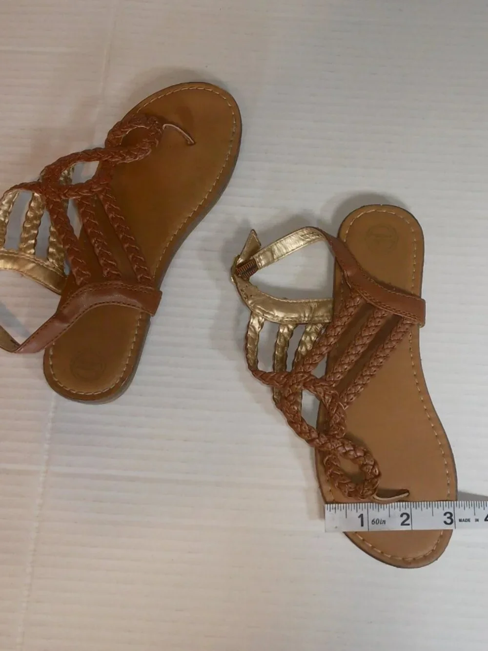 Wonder Nation Girls Braided Strappy Sandals